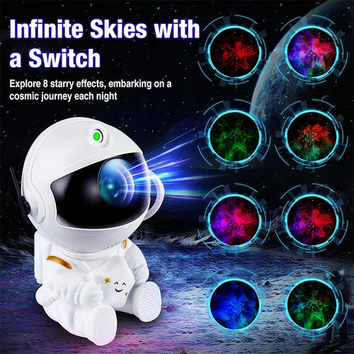 Galactic Astronaut Star Projector Lamp